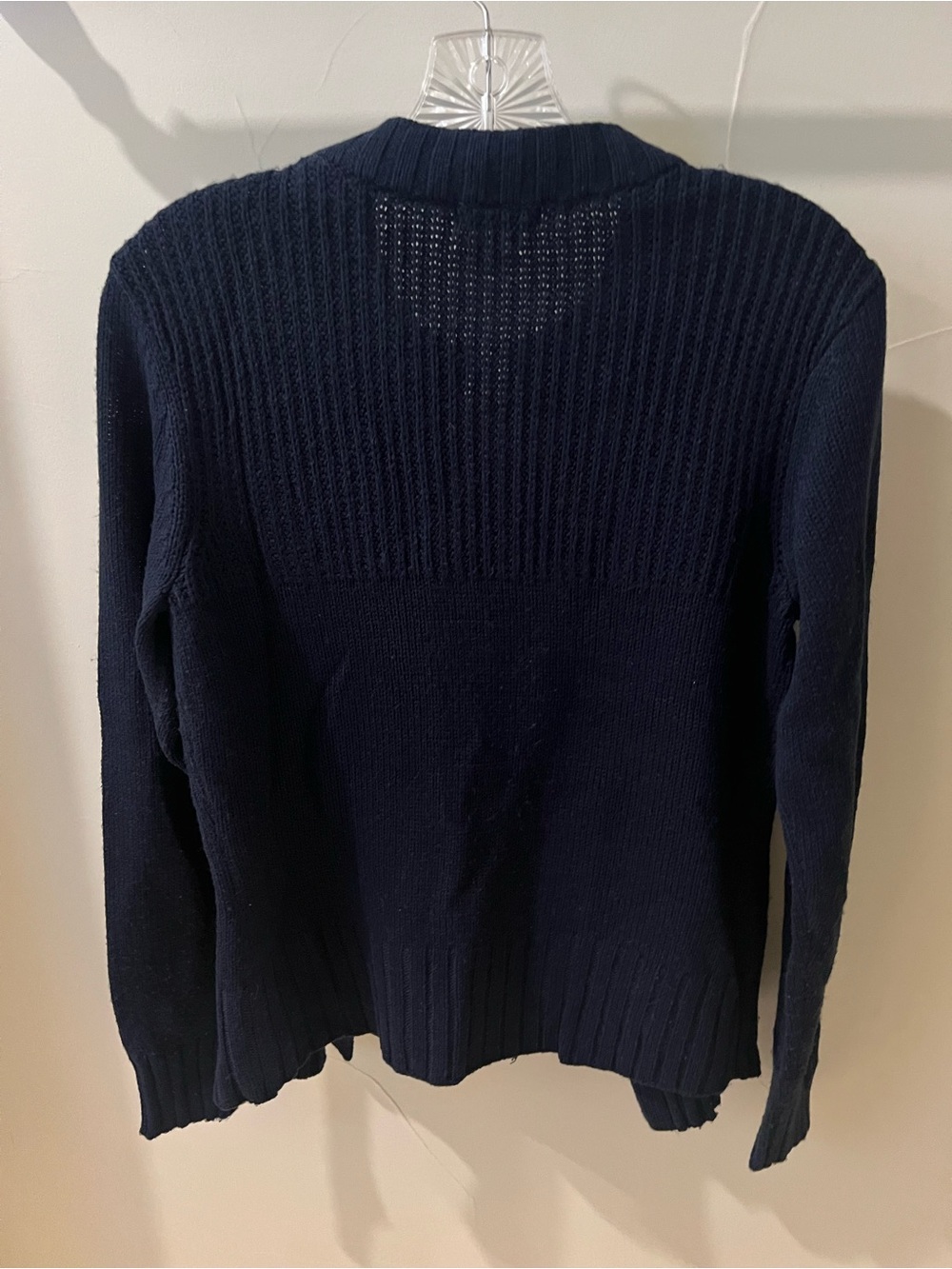 VENUS Navy Double-Row Button Ribbed Cardigan - Picture 2 of 3